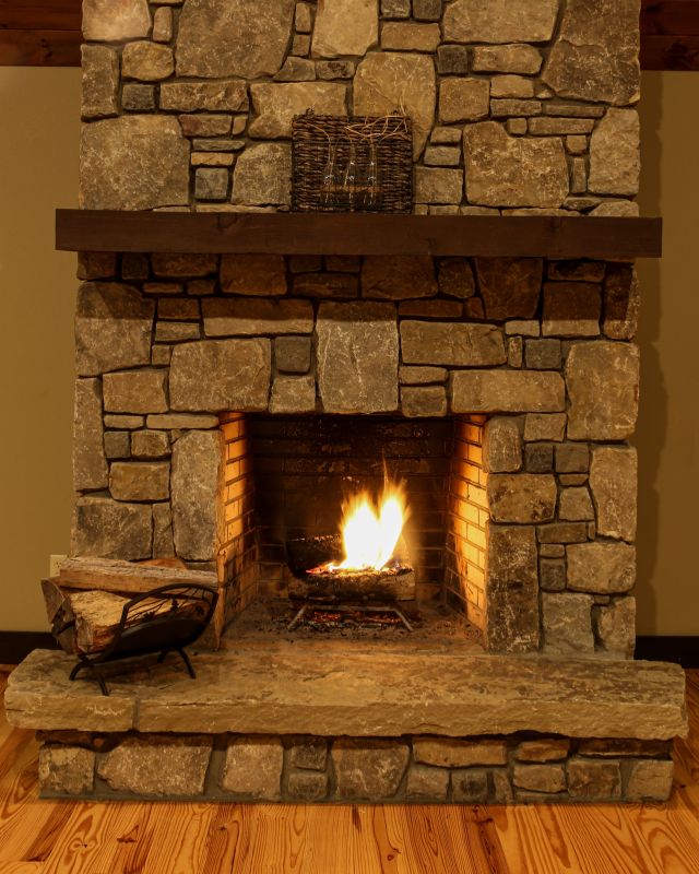 Elegant Masonry Fireplace